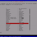 Debian - Language Selection